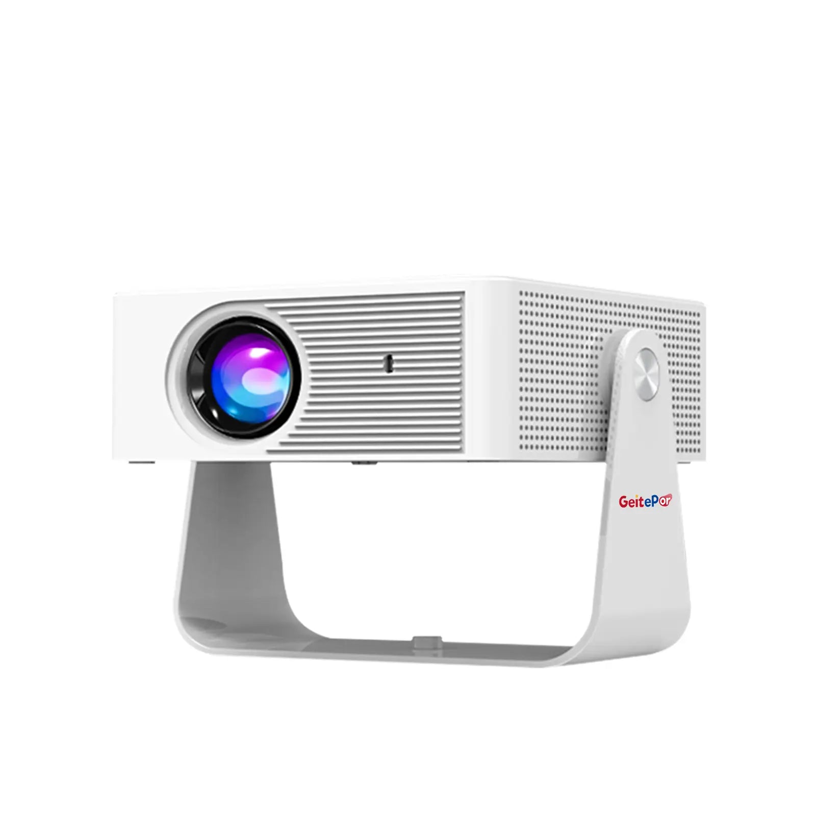 Geitepor YT1 smart projector portable LED home theater projector in white design