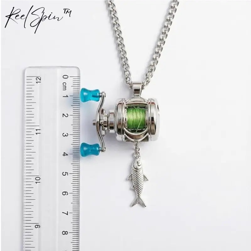 🔥LAST DAY 50% OFF -Rotating Mini Fishing Reel Necklace 🎣