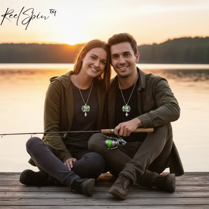 🔥LAST DAY 50% OFF -Rotating Mini Fishing Reel Necklace 🎣