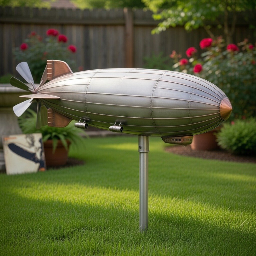Led Zeppelin Blimp Garden Wind Spinner