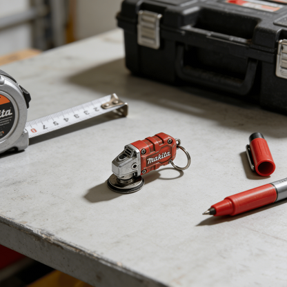 🛠️2-in-1 Makita-Inspired Mini Grinder Keychain: On-the-Go Smoothing Tool + Tool Enthusiast Collectible