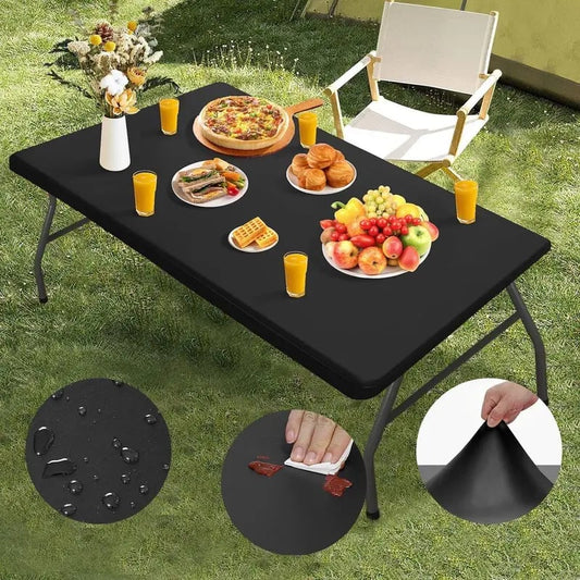 🍖Stretch Fabric Table Top Cap Cover – Elastic Edge, Waterproof & Reusable