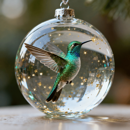 🎄 Elevate Your Holidays with Nature’s Most Iconic Birds – Glass Ornament Set 🐦✨