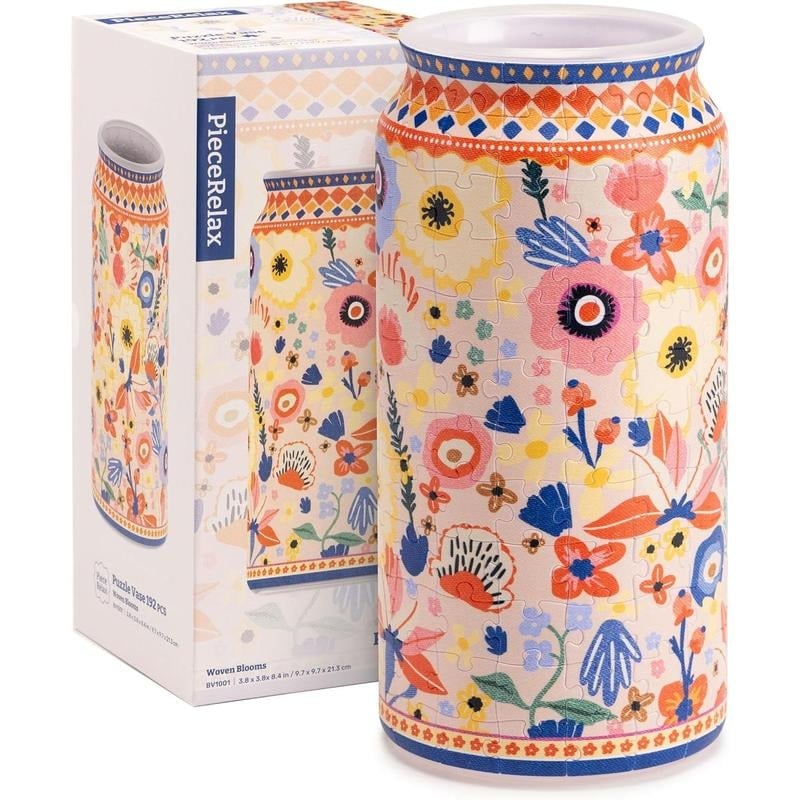 🌷Woven Blooms 3D Puzzle Flower Vase – 192 Curved Plastic Pieces DIY Kit  | Home Decor & Flower Arrangement
