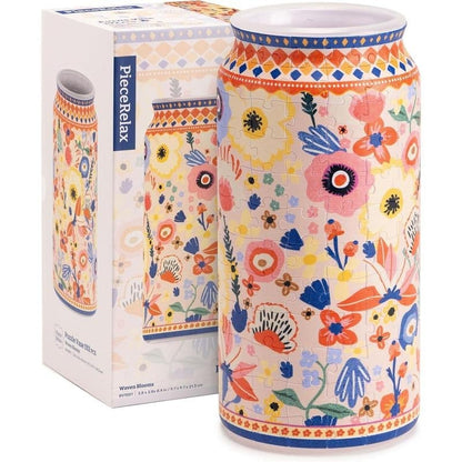 🌷Woven Blooms 3D Puzzle Flower Vase – 192 Curved Plastic Pieces DIY Kit  | Home Decor & Flower Arrangement