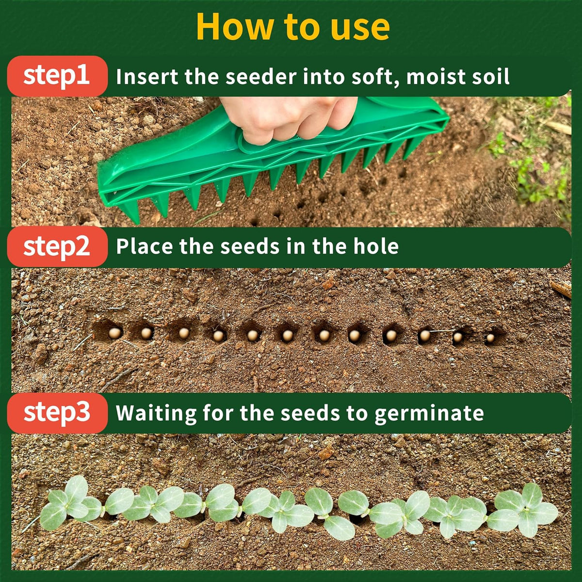🌱 Transform Your Garden - ✨Professional Garden Dibber – Effortless Seed Planting Tool