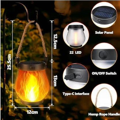 🏆Flash Sale⚡ 50K+ SOLD! Almost Gone-💥Dancing flame Solar Lantern Outdoor Lights,Best Gifts