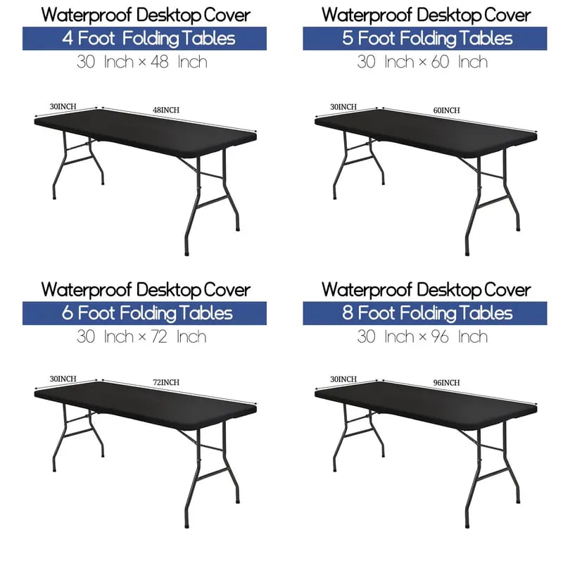 🍖Stretch Fabric Table Top Cap Cover – Elastic Edge, Waterproof & Reusable