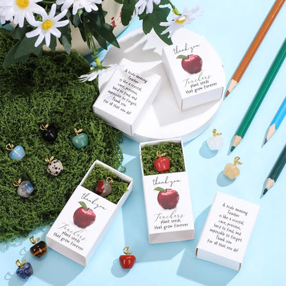 👩‍🏫💖Teacher Appreciation Crystal Apple Gift Set – Bulk 12/24 Packs🍎Ready to gift — no wrapping stress!🎁