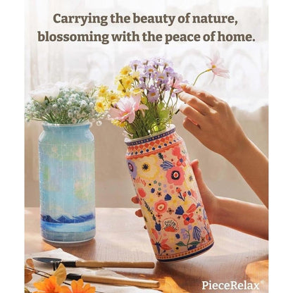 🌷Woven Blooms 3D Puzzle Flower Vase – 192 Curved Plastic Pieces DIY Kit  | Home Decor & Flower Arrangement
