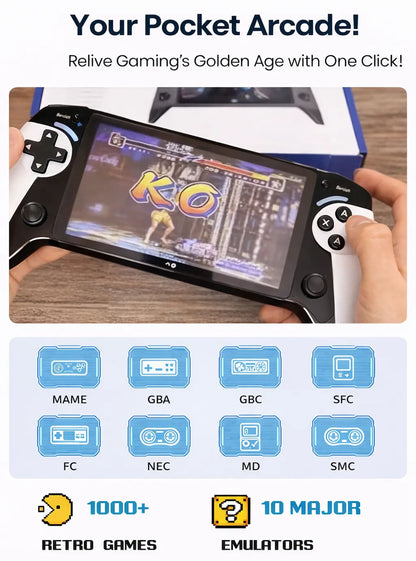 🔥LAST DAY 49% OFF🔥PocketPlay Pro 5.5" HD Handheld - 20,000+ Retro Classics
