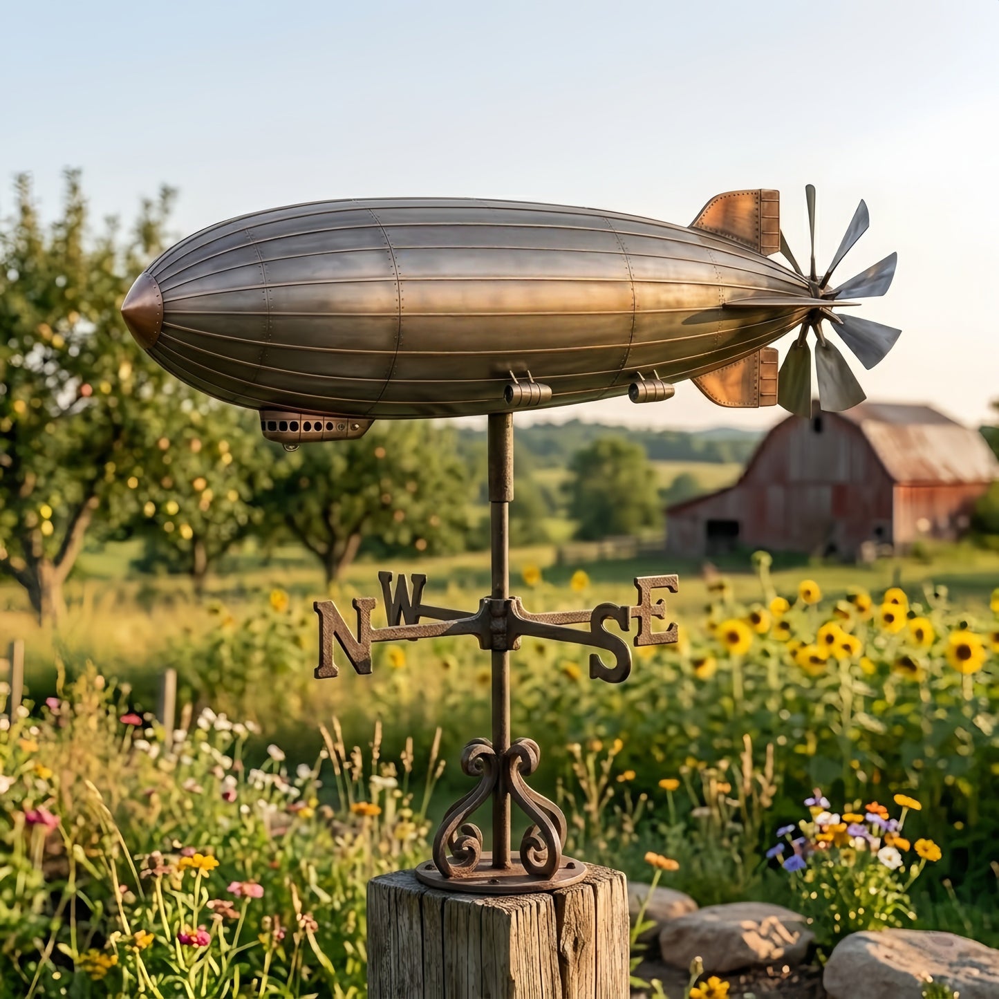 Led Zeppelin Blimp Garden Wind Spinner