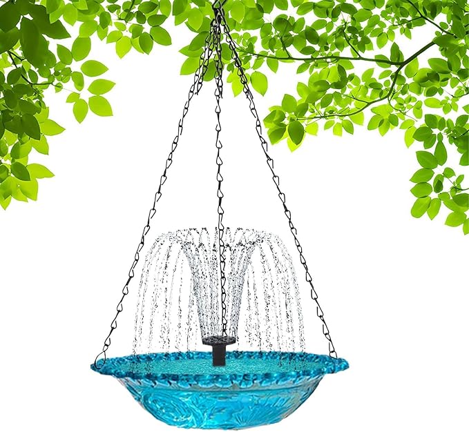🌸Spring Promotion--Solar Powered Hanging Bird Bath Fountain