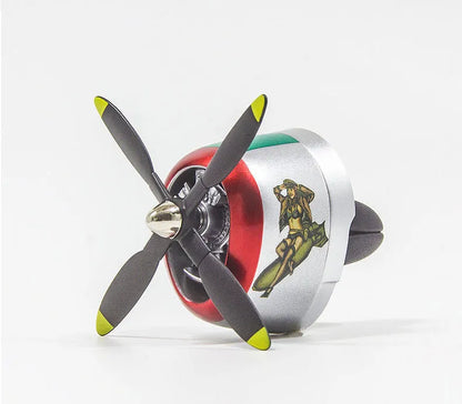 🌪️ Spinning Propeller Air Freshener: Vintage WWII Fighter Plane Car Diffuser (Aromatherapy Vent Decoration) 🌲