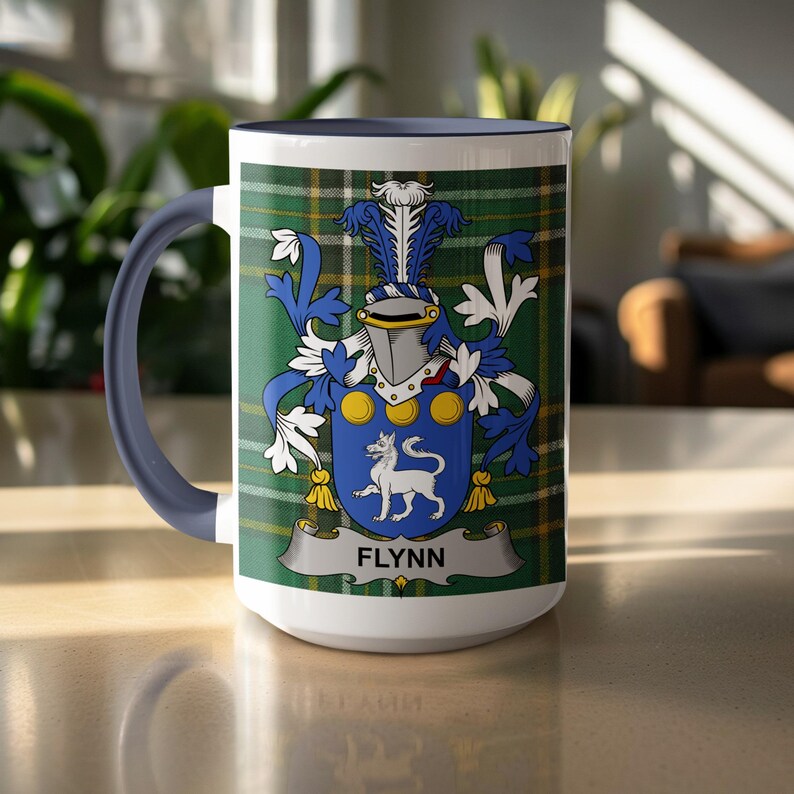 Family Crest Mug – Irish Tartan Heritage Gift for Coffee & Tea Lovers