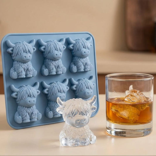 Adorable Highland Cow Ice Cube Mold