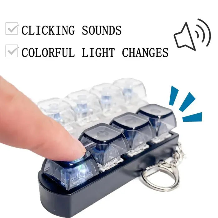 🔥Limited-time 50% | discountClickie Stress Keychai – Quiet Fidget Tool for Work, Study & Travel