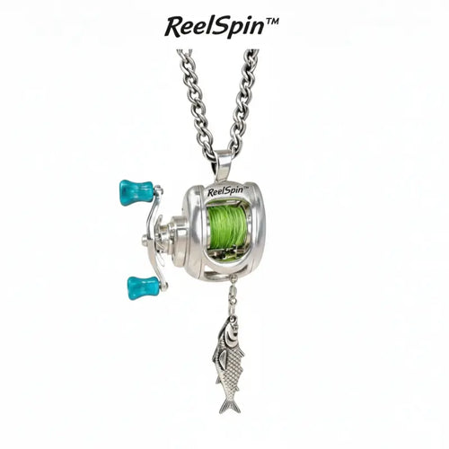 🔥LAST DAY 50% OFF -Rotating Mini Fishing Reel Necklace 🎣