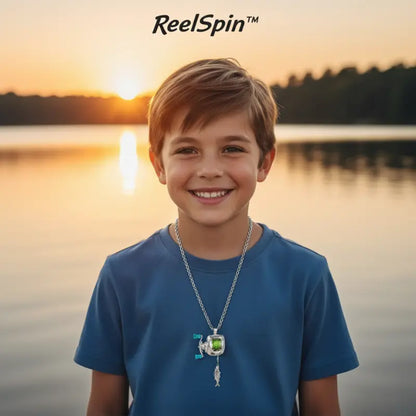 🔥LAST DAY 50% OFF -Rotating Mini Fishing Reel Necklace 🎣