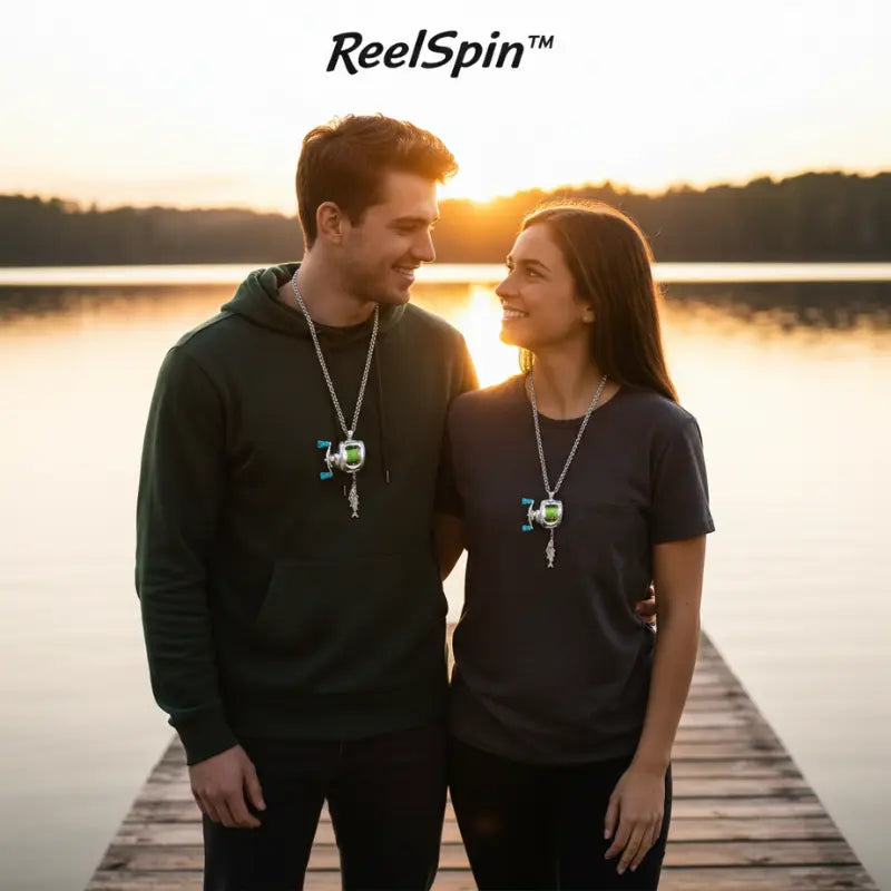 🔥LAST DAY 50% OFF -Rotating Mini Fishing Reel Necklace 🎣