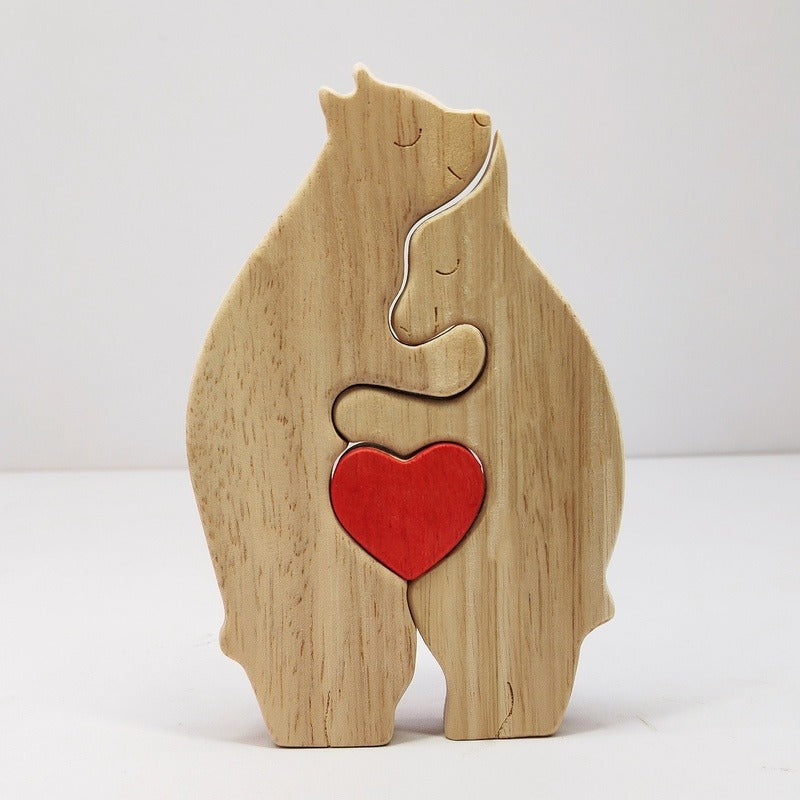 A Heartwarming Symbol of Love: The Mother & Child Bear Puzzle Sculpture