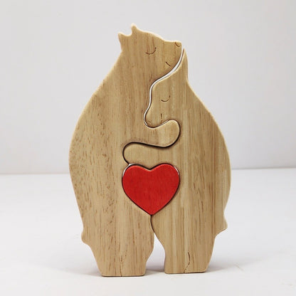 A Heartwarming Symbol of Love: The Mother & Child Bear Puzzle Sculpture