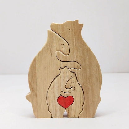 A Heartwarming Symbol of Love: The Mother & Child Bear Puzzle Sculpture