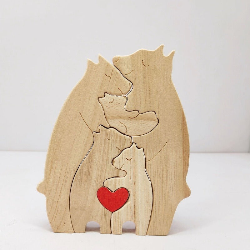 A Heartwarming Symbol of Love: The Mother & Child Bear Puzzle Sculpture