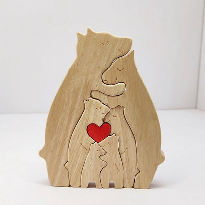 A Heartwarming Symbol of Love: The Mother & Child Bear Puzzle Sculpture
