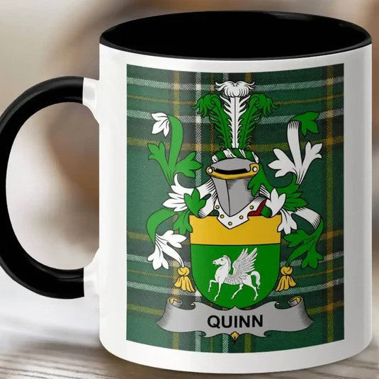 Family Crest Mug – Irish Tartan Heritage Gift for Coffee & Tea Lovers