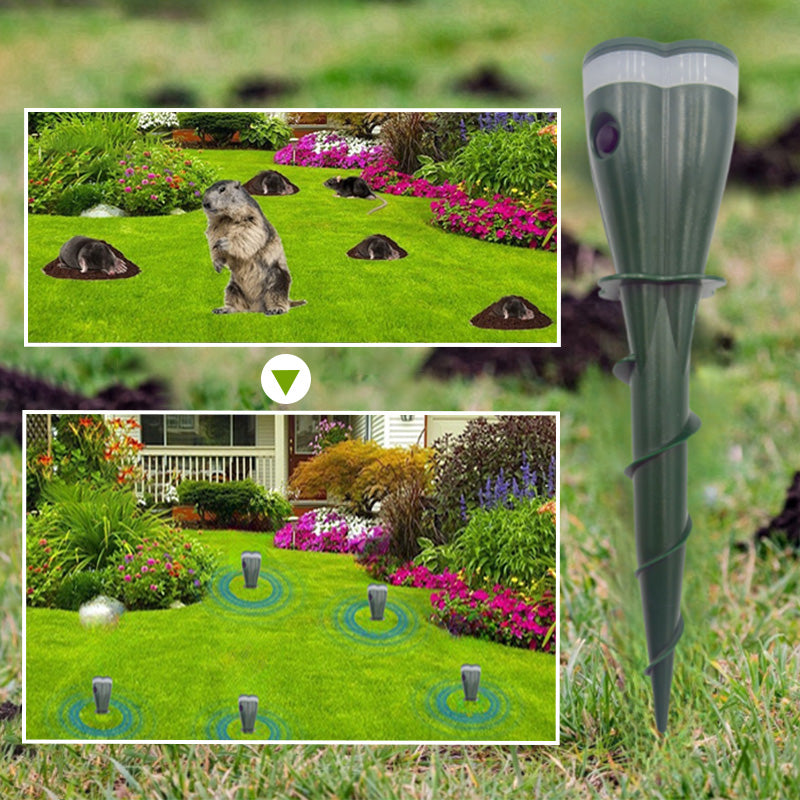 🌸Spring Sale 57 % OFF☘️Outdoors Solar Powered Waterproof Screw Mole Repellent