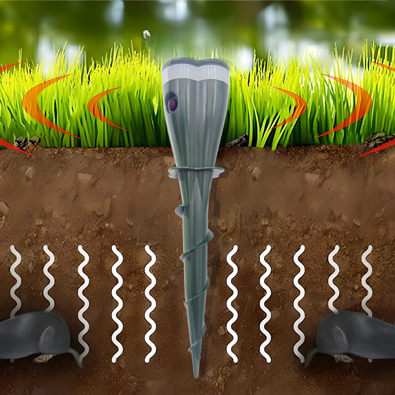 🌸Spring Sale 57 % OFF☘️Outdoors Solar Powered Waterproof Screw Mole Repellent
